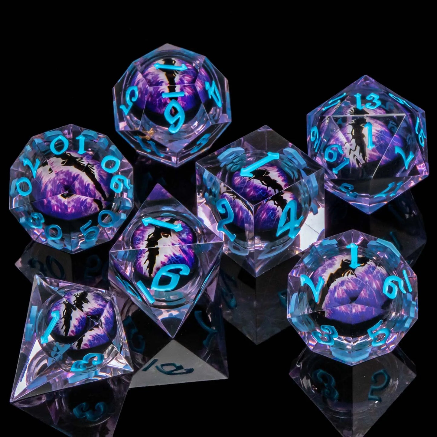 DND Liquid Flow Core Resin D&D Dice Set for D and D Dungeon and Dragon Pathfinder Table Role Playing Game Polyhedral Dice
