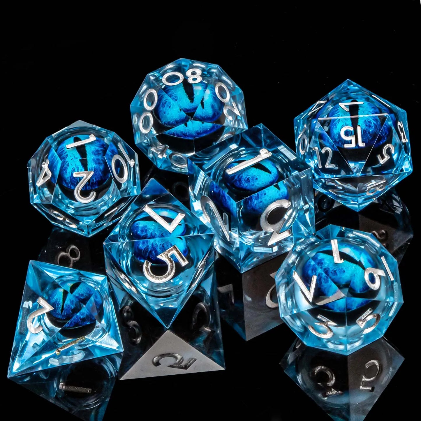DND Liquid Flow Core Resin D&D Dice Set for D and D Dungeon and Dragon Pathfinder Table Role Playing Game Polyhedral Dice