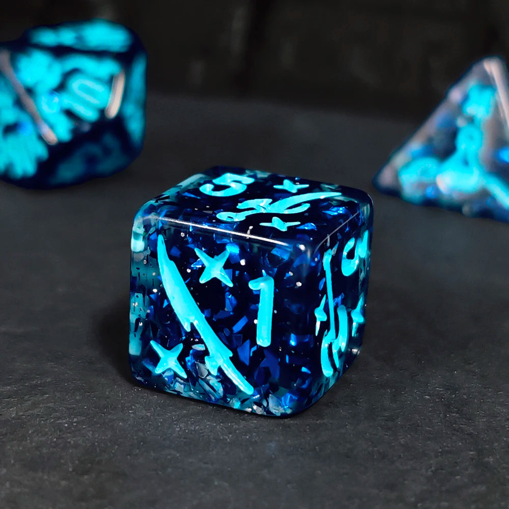 7Pcs/Set Resin Material Dice Set DND RPG TRPG Table Games Supplies Polyhedron Table Game Dice as Gift Entertainment Accessories