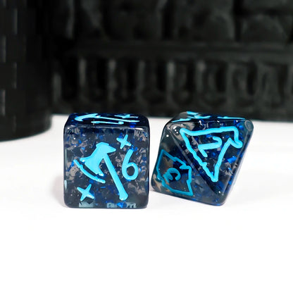 7Pcs/Set Resin Material Dice Set DND RPG TRPG Table Games Supplies Polyhedron Table Game Dice as Gift Entertainment Accessories