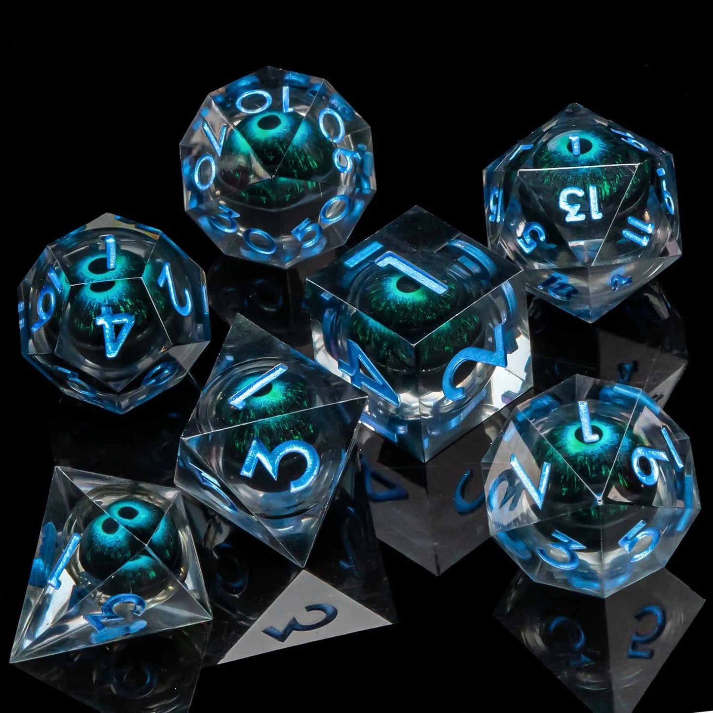 DND Liquid Flow Core Resin D&D Dice Set for D and D Dungeon and Dragon Pathfinder Table Role Playing Game Polyhedral Dice