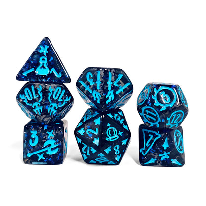 7Pcs/Set Resin Material Dice Set DND RPG TRPG Table Games Supplies Polyhedron Table Game Dice as Gift Entertainment Accessories