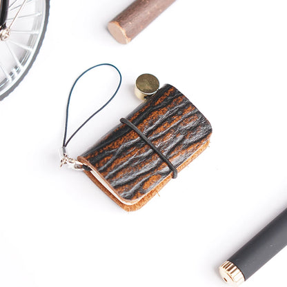 Ultra Mini Notebook Traveler'S Manual Retro Leather Style Book Applicable to Hang Decoration Diary Book Notepad 32 Sheet 64 Page