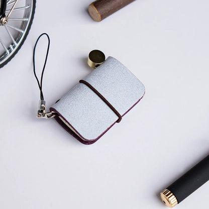 Ultra Mini Notebook Traveler'S Manual Retro Leather Style Book Applicable to Hang Decoration Diary Book Notepad 32 Sheet 64 Page
