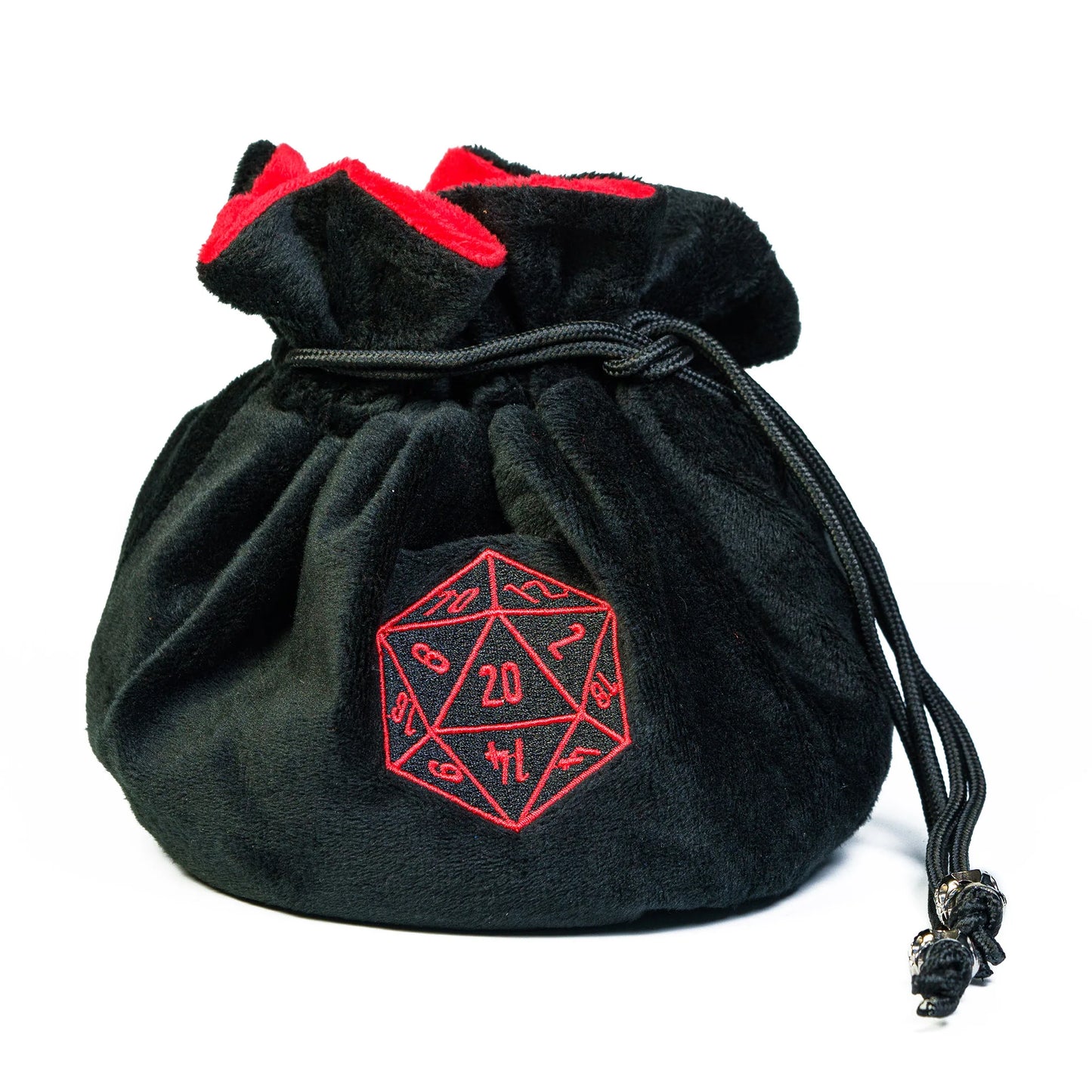 New Drawstring Dice Bag Flannelette Double-Layer Storage Bag round Bottom Big Pouch for Packing Gift RPG Dice Board Game