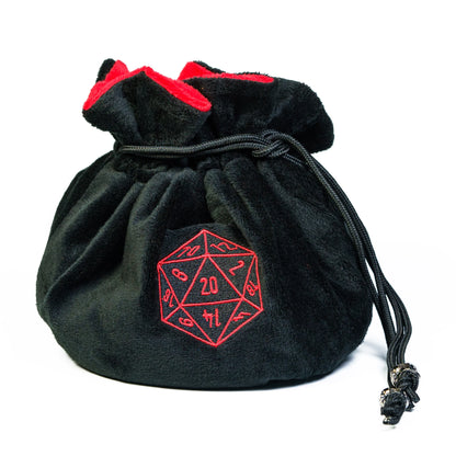 New Drawstring Dice Bag Flannelette Double-Layer Storage Bag round Bottom Big Pouch for Packing Gift RPG Dice Board Game