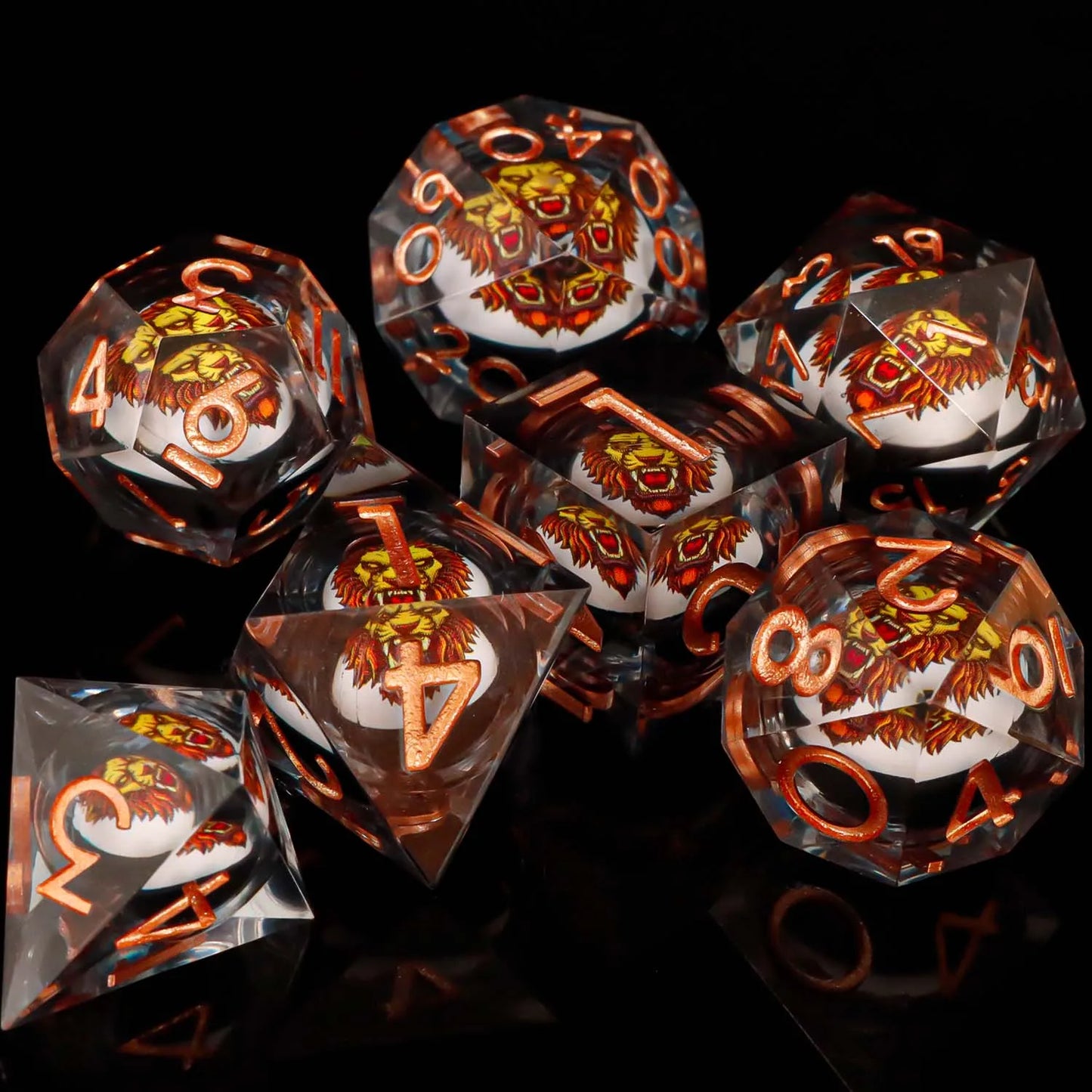 DND Liquid Flow Core Resin D&D Dice Set for D and D Dungeon and Dragon Pathfinder Table Role Playing Game Polyhedral Dice