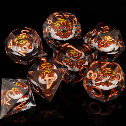 DND Liquid Flow Core Resin D&D Dice Set for D and D Dungeon and Dragon Pathfinder Table Role Playing Game Polyhedral Dice