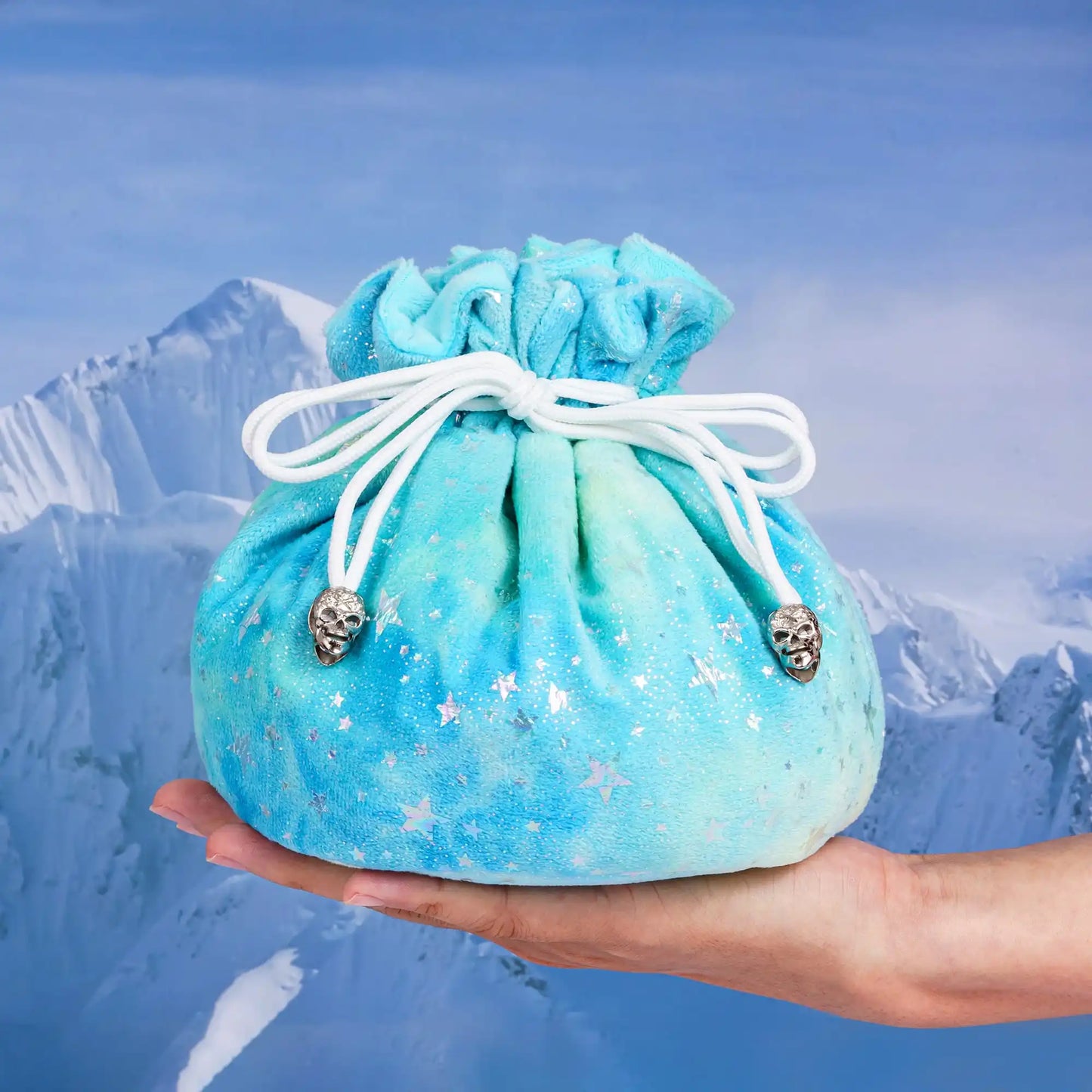 New Drawstring Dice Bag Flannelette Double-Layer Storage Bag round Bottom Big Pouch for Packing Gift RPG Dice Board Game