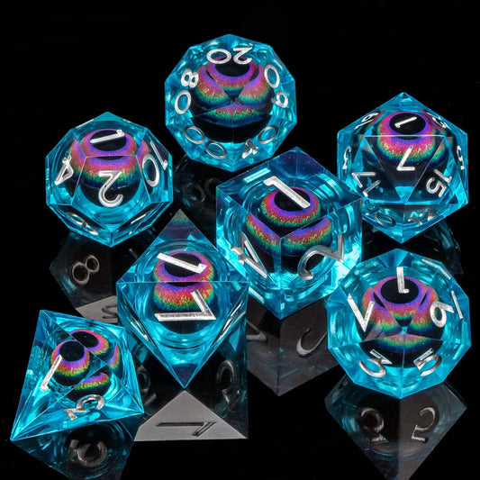 DND Liquid Flow Core Resin D&D Dice Set for D and D Dungeon and Dragon Pathfinder Table Role Playing Game Polyhedral Dice