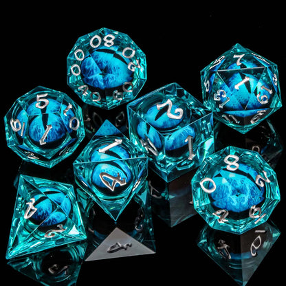 DND Liquid Flow Core Resin D&D Dice Set for D and D Dungeon and Dragon Pathfinder Table Role Playing Game Polyhedral Dice
