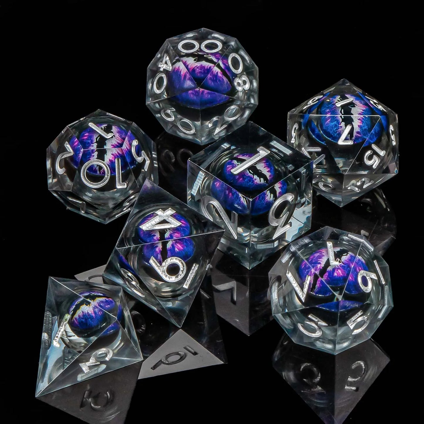 DND Liquid Flow Core Resin D&D Dice Set for D and D Dungeon and Dragon Pathfinder Table Role Playing Game Polyhedral Dice