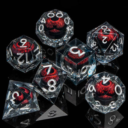 DND Liquid Flow Core Resin D&D Dice Set for D and D Dungeon and Dragon Pathfinder Table Role Playing Game Polyhedral Dice
