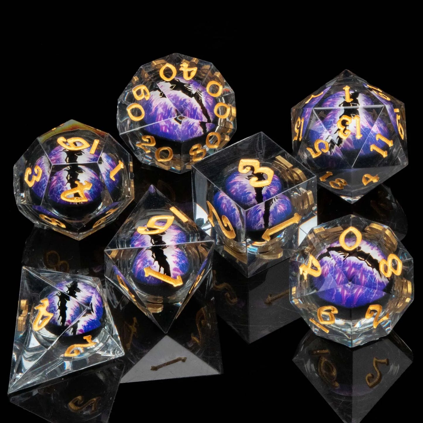 DND Liquid Flow Core Resin D&D Dice Set for D and D Dungeon and Dragon Pathfinder Table Role Playing Game Polyhedral Dice
