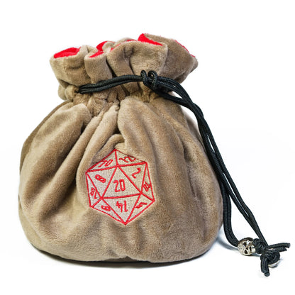 New Drawstring Dice Bag Flannelette Double-Layer Storage Bag round Bottom Big Pouch for Packing Gift RPG Dice Board Game