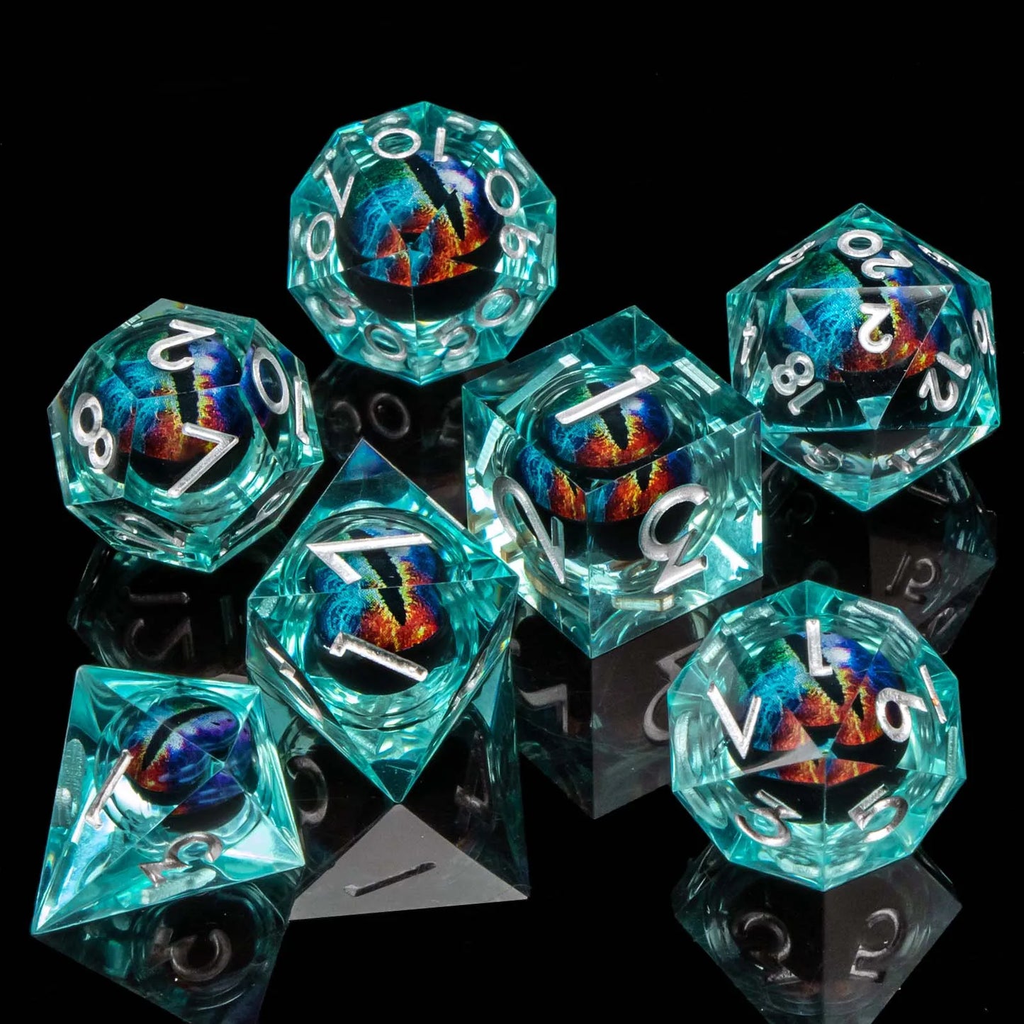 DND Liquid Flow Core Resin D&D Dice Set for D and D Dungeon and Dragon Pathfinder Table Role Playing Game Polyhedral Dice