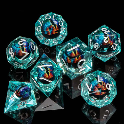 DND Liquid Flow Core Resin D&D Dice Set for D and D Dungeon and Dragon Pathfinder Table Role Playing Game Polyhedral Dice