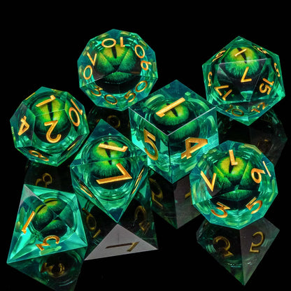 DND Liquid Flow Core Resin D&D Dice Set for D and D Dungeon and Dragon Pathfinder Table Role Playing Game Polyhedral Dice