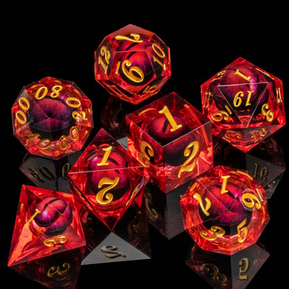 DND Liquid Flow Core Resin D&D Dice Set for D and D Dungeon and Dragon Pathfinder Table Role Playing Game Polyhedral Dice