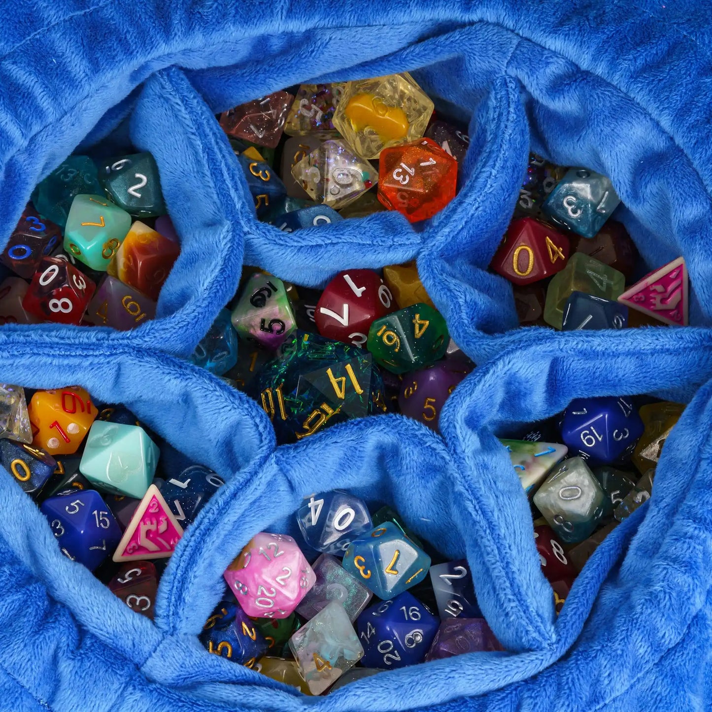 New Drawstring Dice Bag Flannelette Double-Layer Storage Bag round Bottom Big Pouch for Packing Gift RPG Dice Board Game