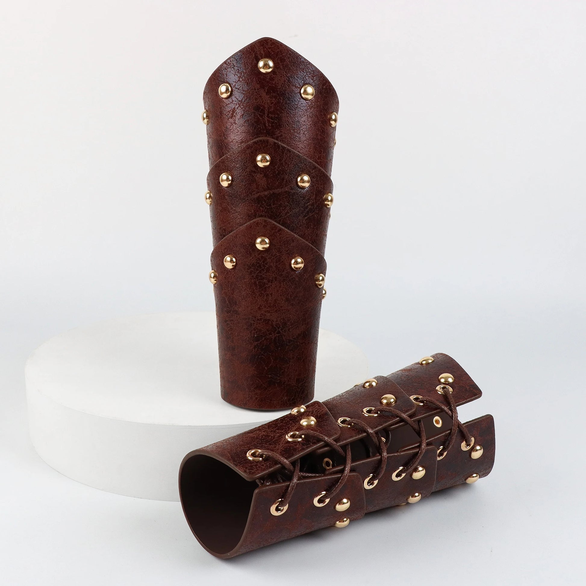 Viking Medieval Vintage Wristband PU Leather Rivet Wristband Role Play Costume Role Play Accessories Celtic Costume